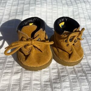 *HP!* Build-A-Bear Tan Leather Lace Up Work Trekking Hiking Boots